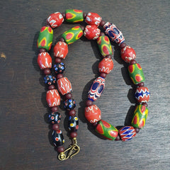 Stunning Vintage Venetian Style Old trade Glass Beads Necklace