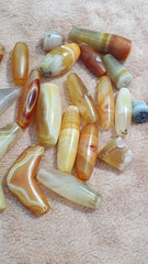 Very rare Antique Khorasan Persian Antique agate Beads Lot 20 Pcs Amulet