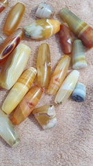 Very rare Antique Khorasan Persian Antique agate Beads Lot 20 Pcs Amulet