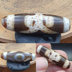 Old Tibetan Eyes Agate stone Dzi Bead Amulet BD-25-5