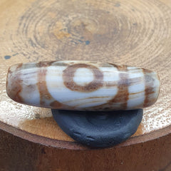 Tibetan Rusted Eyes Agate stone Dzi Bead Amulet BD-25-7