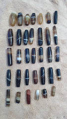 Antique Yemeni Agate African trade Agate Beads Lot 34 Pcs