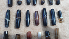 Antique Yemeni Agate African trade Agate Beads Lot 34 Pcs