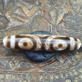 Tibetan 3 Eyes in Eyes Agate stone Dzi Bead Amulet AG-2