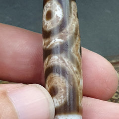 Tibetan 3 Eyes in Eyes Agate stone Dzi Bead Amulet AG-2