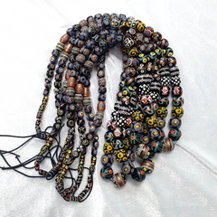 Vintage Fancy Venetian Style Trade Beads | LONG STRAND