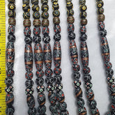 Vintage Floral Fancy Venetian Style Trade Beads | LONG STRAND