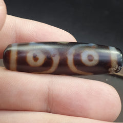 Old Tibetan Very unique 6 Eyes Agate stone Dzi Bead Amulet