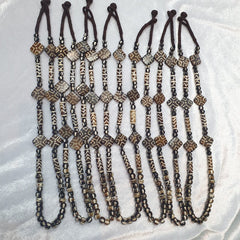 Nepalese Tibetan Indian Yak Bone Pyu Pumtek Style Beads Necklace