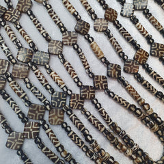 Nepalese Tibetan Indian Yak Bone Pyu Pumtek Style Beads Necklace