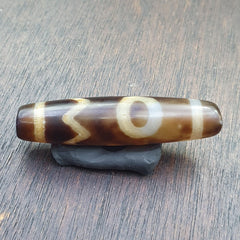 Vintage Old Tibetan Very unique Eyes Agate stone Dzi Bead Amulet