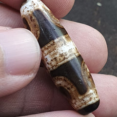 Vintage Agate Rusted dzi bead pendant Agate Dzi Bead Amulet