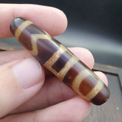 Vintage Old Tibetan Very unique Eyes Agate stone Dzi Bead Amulet
