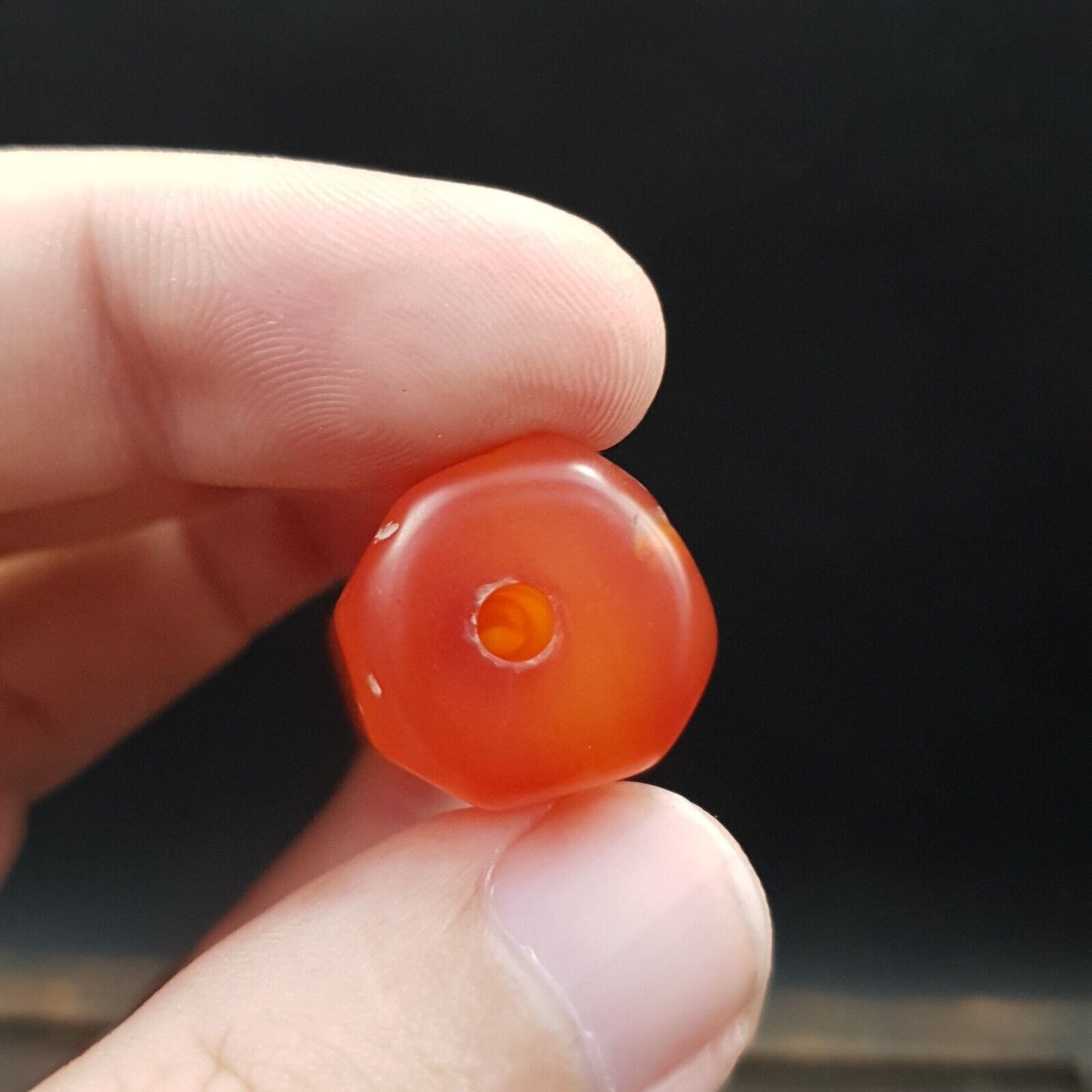 紅玉髓復古稀有喜馬拉雅藏紅瑪瑙大珠 C-RD-2