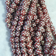 Skunk Venetian Inspired Beads Red Thousand Eye | East OASIS Antique Collection