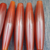 Lot 7 Agate Tubes African Red Agate large Bead RD-L7