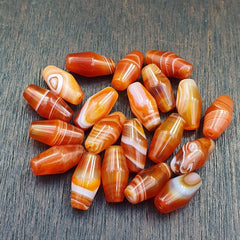 Lot 20 Agate Himalayan Taiwanese Red Agate Natural Eye Bead RD-L-20