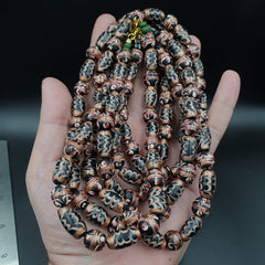 VINTAGE Venerano ART Fancy Beads 17x11MM Aventurine GLASS BEADS Necklace