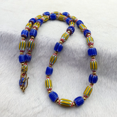 Vintage Chevron Venetian Style Multilayers Glass Beads Necklace NC-802