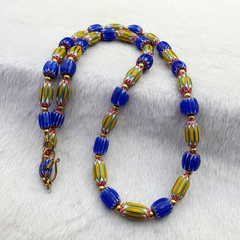 Vintage Chevron Venetian Style Multilayers Glass Beads Necklace NC-802