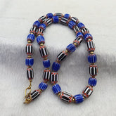 Vintage Chevron Venetian Style Multilayers Glass Beads Necklace NC-807