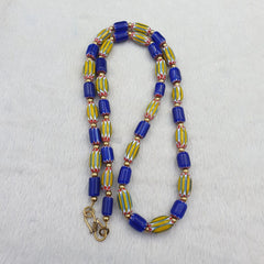 Vintage Chevron Venetian Style Multilayers Glass Beads Necklace NC-806