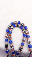 Vintage Chevron Venetian Style Multilayers Glass Beads Necklace NC-807