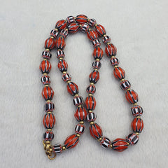 Vintage Chevron Venetian Style Multilayers Glass Beads Necklace NC-808