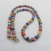 Vintage Chevron Venetian Style Multilayers Glass Beads Necklace NC-810