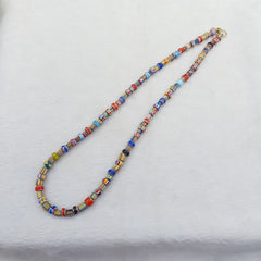 Vintage Chevron Venetian Style Multilayers Glass Beads Necklace NC-810