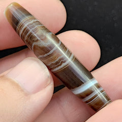 Vintage Old Yemeni Agate Natural Eye Rare pattern Banded Agate Bead YM-1