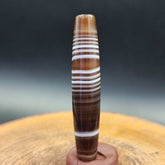 Vintage Old Yemeni Agate Natural Rare pattern Banded Agate Bead YM-8