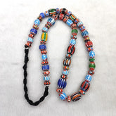 Multicolor Beads Chevrons African venetian Style Glass Beads Necklace 11-12mm