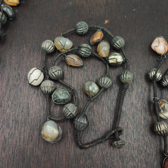 Lot 3 Rusted Tibetan Silver Nepalese Agate Stone Antique Jewelry Necklace N46