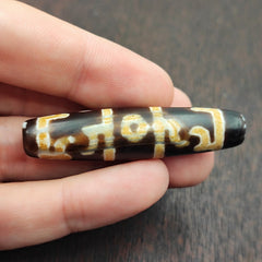 Vintage Old Tibetan 3 Eyes Agate stone Dzi Bead Amulet TB-9-1