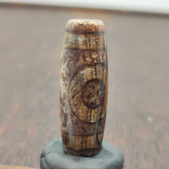 Vintage Old Tibetan 2 Eyes Agate stone Dzi Bead Amulet TB-9-3