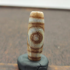 Vintage Old Tibetan 2 Eyes Agate stone Dzi Bead Amulet TB-9-2