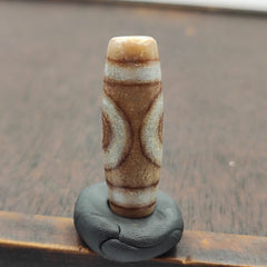 Vintage Old Tibetan 2 Eyes Agate stone Dzi Bead Amulet TB-9-2