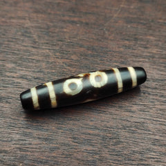 Old Indo Tibetan Agate 3 Eyes in eyes & lines Agate stone Dzi Bead Amulet