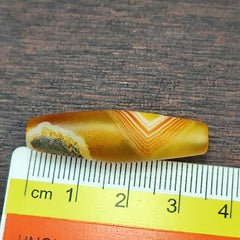 Antique Yemeni Old Eye Agate Middle Eastern Red, yellow Agate Bead -3Y