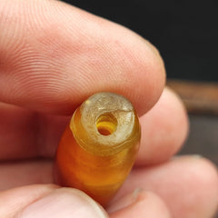 Antique Yemeni Old Agate Middle Eastern Red, yellow Agate Bead -2Y