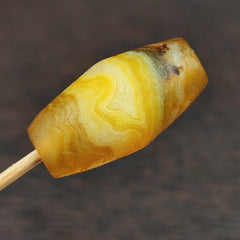 Antique Yemeni Old Crystal Agate Middle Eastern Red, yellow Agate Bead -7Y