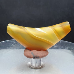 Rare Antique Yemeni Old Crystal Agate Middle Eastern yellow Agate Bead -Y2