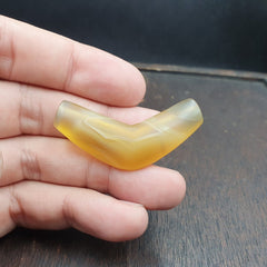 Antique Yemeni Old Crystal Agate Middle Eastern yellow Agate Bead -Y1