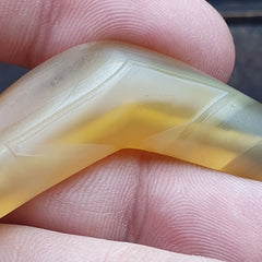 Antique Yemeni Old Crystal Agate Middle Eastern yellow Agate Bead -Y1
