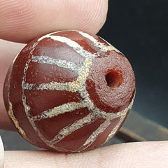 Exquisite Antique Tibetan Etched Agate Bead: A Rare Gem from the Past