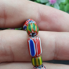 YCH-15 Venetian Inspired Chevron Beads Necklace