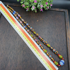 YCH-15 Venetian Inspired Chevron and red white heart Beads Necklace