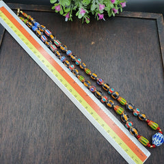 YCH-15 Venetian Inspired Chevron and red white heart Beads Necklace