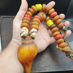 Moroccan Berber Necklace Handcrafted Amber Vintage Jewelry African Necklace M2